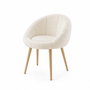 Atelier Del Sofa Papatya - Silla Alada Blanco y Nogal